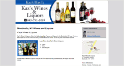 Desktop Screenshot of kazswinesandliquors.com